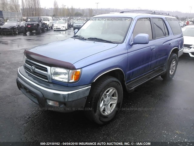 JT3HN86R1Y0272520 - 2000 TOYOTA 4RUNNER SR5 BLUE photo 2