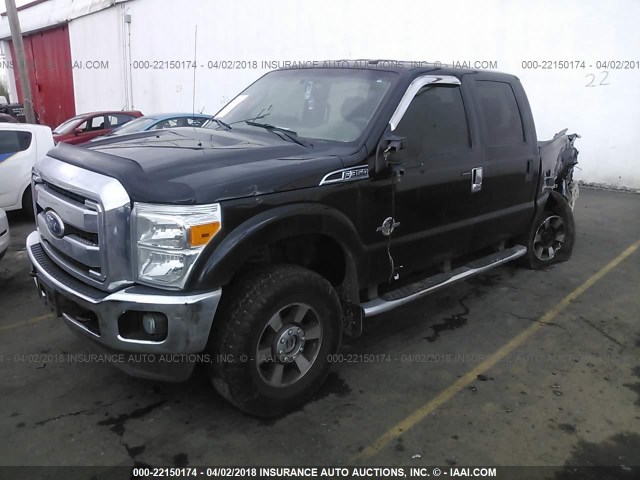 1FT8W3BT9BEA19677 - 2011 FORD F350 SUPER DUTY BLACK photo 2