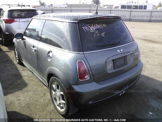 WMWRE33586TL24173 - 2006 MINI COOPER S GRAY photo 3