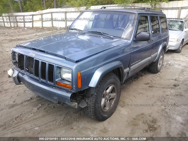 1J4FT68SXXL609447 - 1999 JEEP CHEROKEE SPORT/CLASSIC ლურჯი ფოტო 2