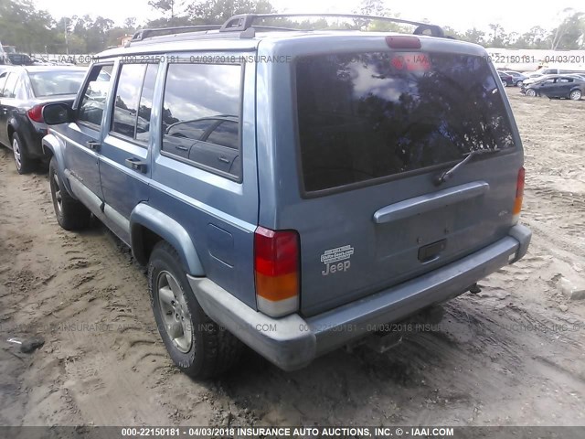 1J4FT68SXXL609447 - 1999 JEEP CHEROKEE SPORT/CLASSIC BLUE photo 3