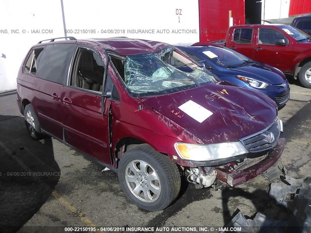 5FNRL18004B075510 - 2004 HONDA ODYSSEY EXL RED photo 1