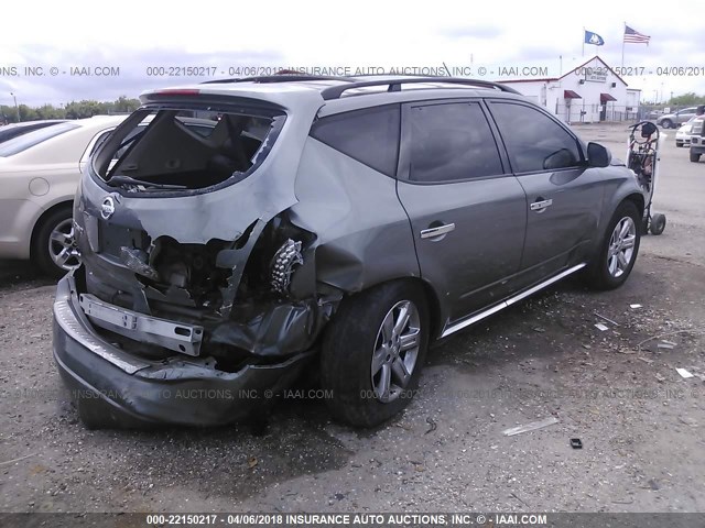 JN8AZ08W96W538306 - 2006 NISSAN MURANO SL/SE/S GRAY photo 4