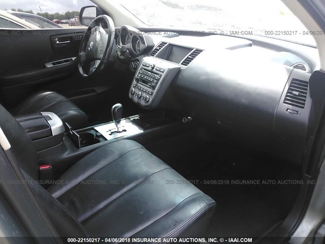 JN8AZ08W96W538306 - 2006 NISSAN MURANO SL/SE/S GRAY photo 5