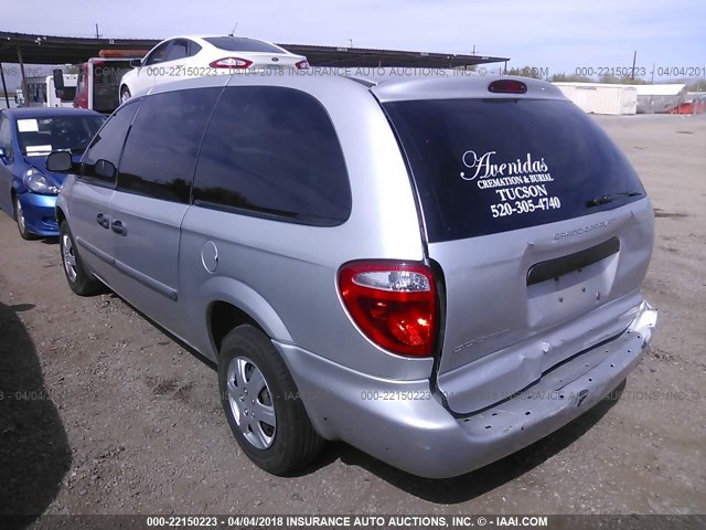 1D8GP24R65B103757 - 2005 DODGE GRAND CARAVAN SE SILVER photo 3