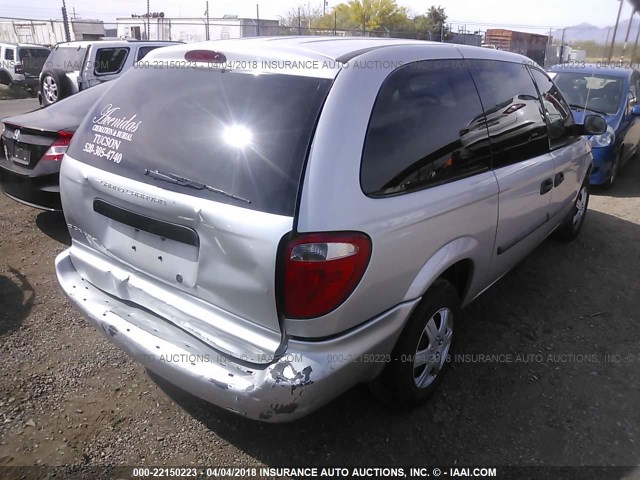 1D8GP24R65B103757 - 2005 DODGE GRAND CARAVAN SE SILVER photo 4