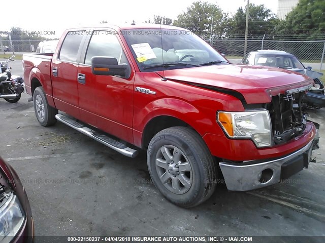 1FTFW1CF8DFA27366 - 2013 FORD F150 SUPERCREW RED photo 1