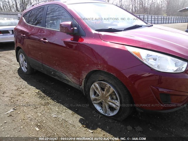 KM8JU3AC8BU257238 - 2011 HYUNDAI TUCSON GLS/LIMITED RED photo 6