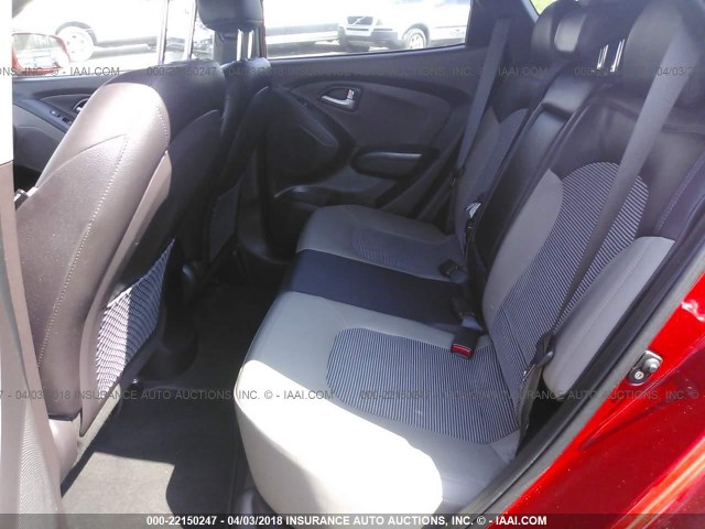 KM8JU3AC8BU257238 - 2011 HYUNDAI TUCSON GLS/LIMITED წითელი ფოტო 8