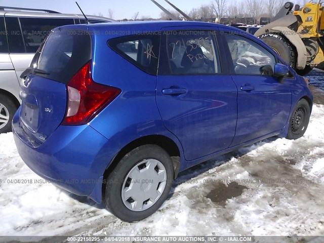 3N1CE2CP4GL353702 - 2016 NISSAN VERSA NOTE S/S PLUS/SV/SL/SR BLUE photo 4