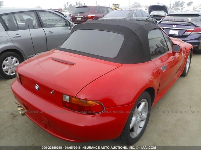 4USCJ3327VLC00708 - 1997 BMW Z3 2.8 RED photo 4