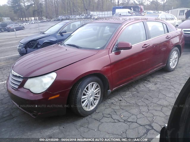 1C3LC56R57N519358 - 2007 CHRYSLER SEBRING TOURING RED photo 2