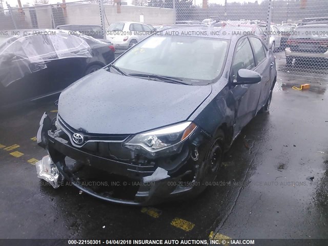 5YFBURHE9FP346404 - 2015 TOYOTA COROLLA L/LE/LE PLS/PRM/S/S PLS GRAY photo 2