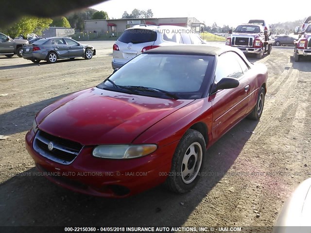 3C3EL45H8VT563198 - 1997 CHRYSLER SEBRING JX RED photo 2