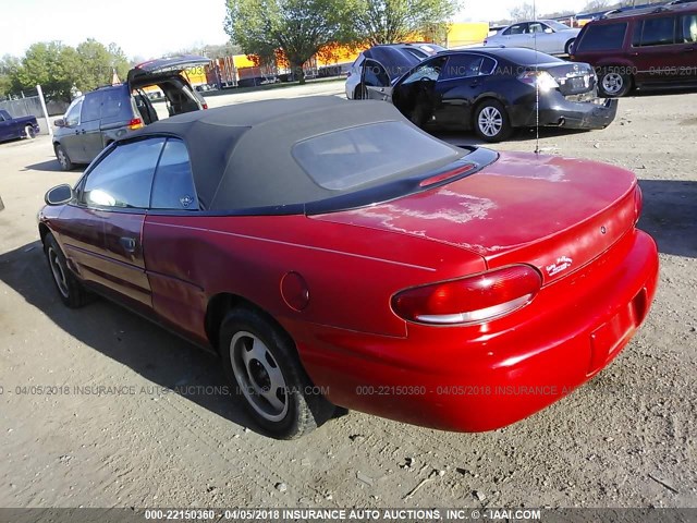 3C3EL45H8VT563198 - 1997 CHRYSLER SEBRING JX RED photo 3