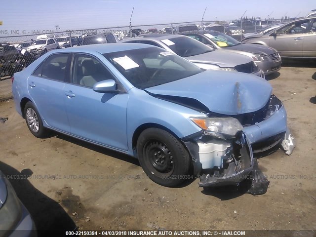 4T1BF1FK7CU561715 - 2012 TOYOTA CAMRY SE/LE/XLE BLUE photo 1