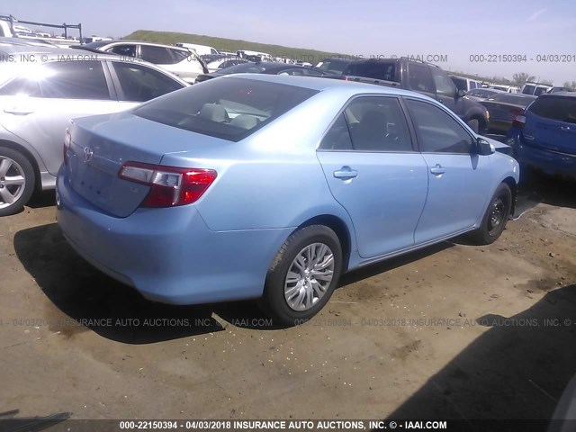4T1BF1FK7CU561715 - 2012 TOYOTA CAMRY SE/LE/XLE BLUE photo 4