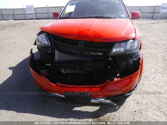 3C4PDCGB1HT619930 - 2017 DODGE JOURNEY CROSSROAD ORANGE photo 6