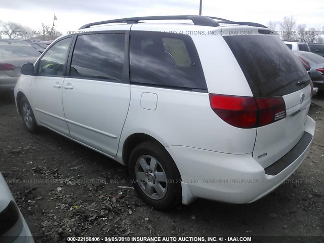 5TDZA23C24S044803 - 2004 TOYOTA SIENNA CE/LE WHITE photo 3