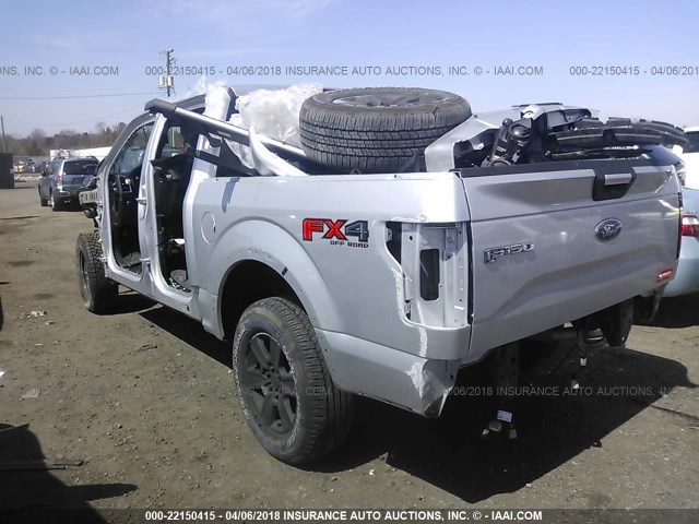 1FTEW1EF8GFD59806 - 2016 FORD F150 SUPERCREW SILVER photo 3