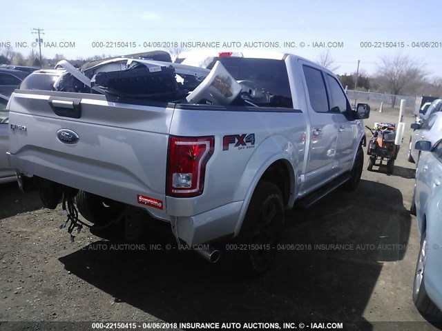 1FTEW1EF8GFD59806 - 2016 FORD F150 SUPERCREW SILVER photo 4