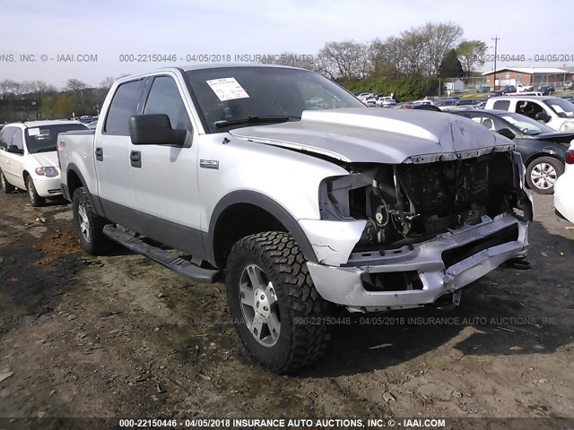 1FTPW14524KD32024 - 2004 FORD F150 SUPERCREW SILVER photo 1