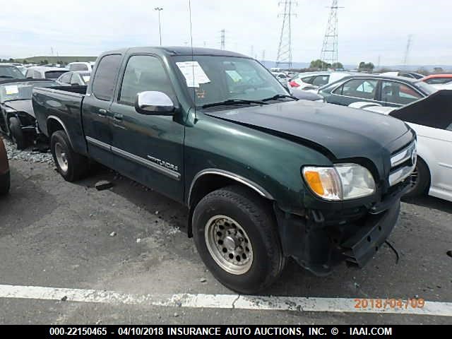 5TBRN34134S437144 - 2004 TOYOTA TUNDRA ACCESS CAB SR5 GREEN photo 1