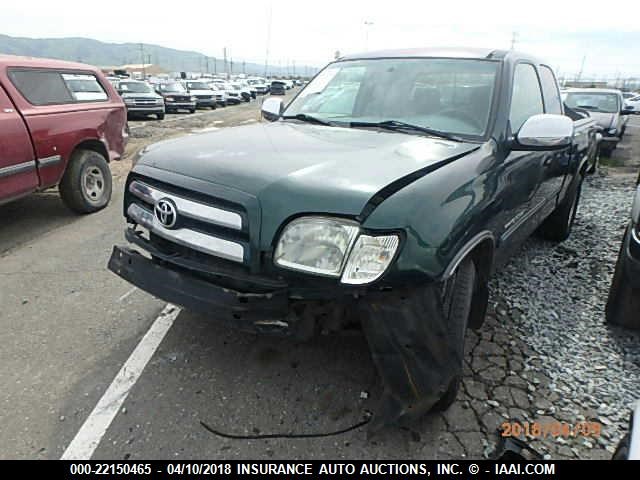 5TBRN34134S437144 - 2004 TOYOTA TUNDRA ACCESS CAB SR5 GREEN photo 2