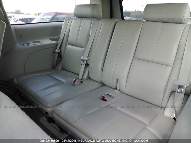 1GNSCJE04DR306870 - 2013 CHEVROLET SUBURBAN C1500 LT WHITE photo 8