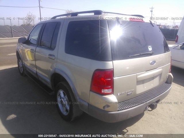 1FMZU73W92ZA97682 - 2002 FORD EXPLORER XLT GOLD photo 3