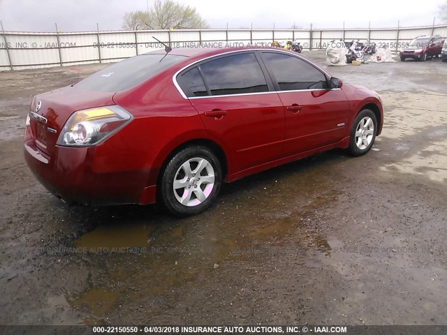 1N4CL21E09C155434 - 2009 NISSAN ALTIMA HYBRID RED photo 4