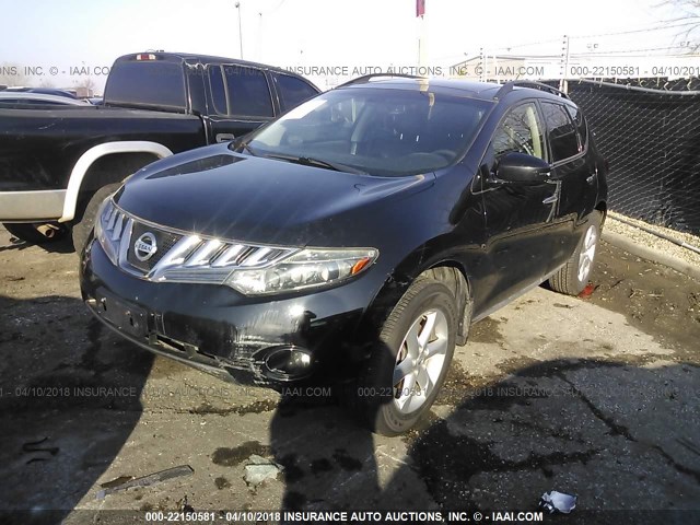 JN8AZ18W99W108625 - 2009 NISSAN MURANO S/SL/LE BLACK photo 2