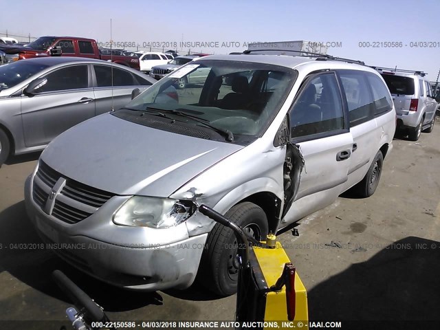 1D4GP24E57B151106 - 2007 DODGE GRAND CARAVAN SE SILVER photo 2