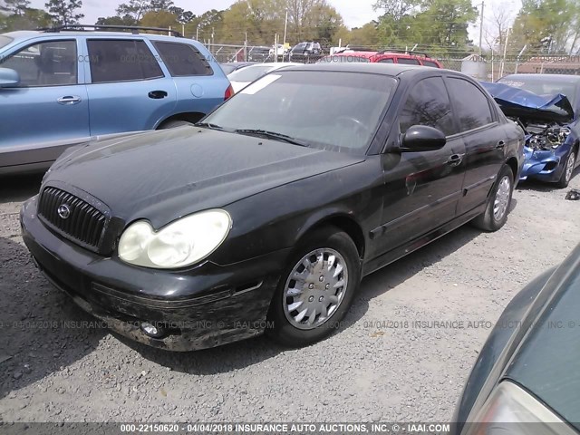 KMHWF35H94A956615 - 2004 HYUNDAI SONATA GLS/LX BLACK photo 2