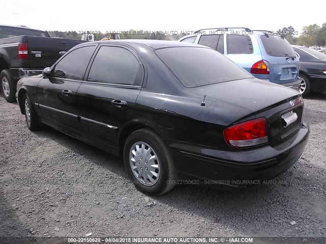 KMHWF35H94A956615 - 2004 HYUNDAI SONATA GLS/LX BLACK photo 3