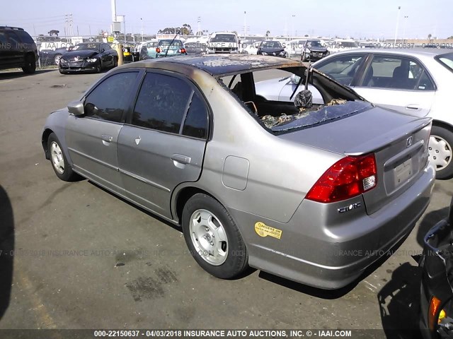 JHMES96645S005857 - 2005 HONDA CIVIC HYBRID TAN photo 3