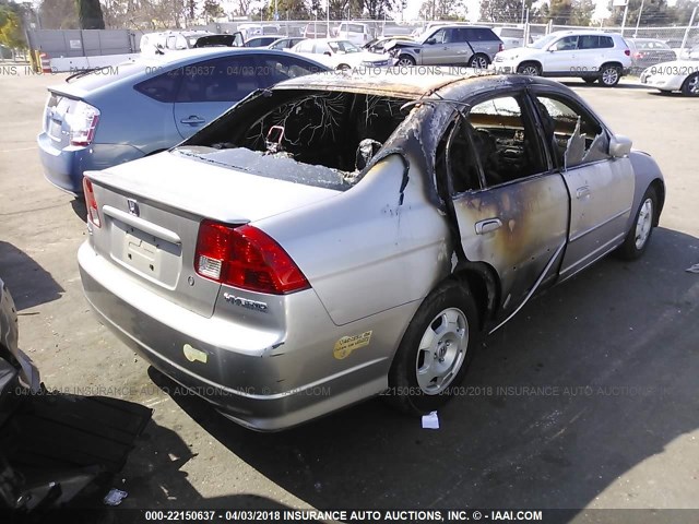 JHMES96645S005857 - 2005 HONDA CIVIC HYBRID TAN photo 4