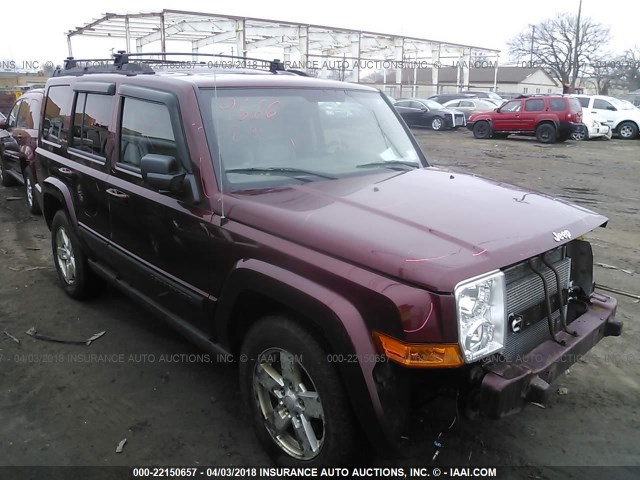 1J8HG48P27C592428 - 2007 JEEP COMMANDER RED photo 1