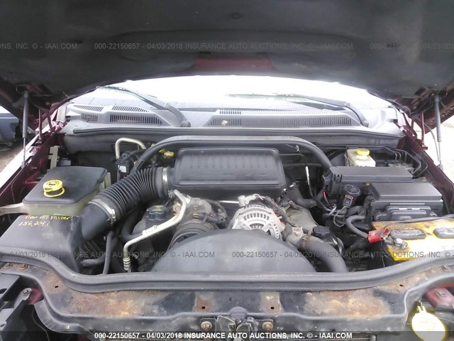 1J8HG48P27C592428 - 2007 JEEP COMMANDER RED photo 10