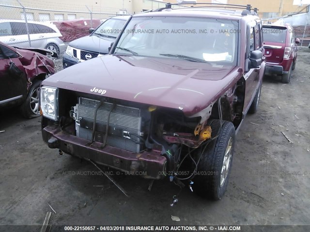 1J8HG48P27C592428 - 2007 JEEP COMMANDER RED photo 6