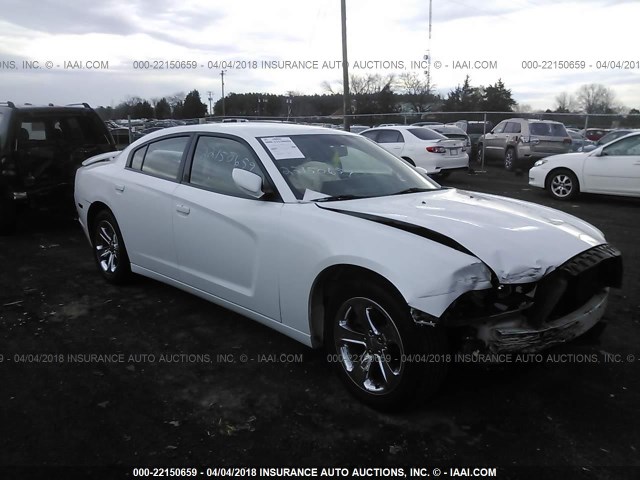 2C3CDXBGXCH219721 - 2012 DODGE CHARGER SE WHITE photo 1