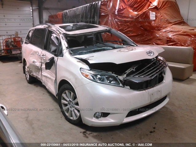 5TDDK3DCXFS098770 - 2015 TOYOTA SIENNA XLE/LIMITED WHITE photo 1