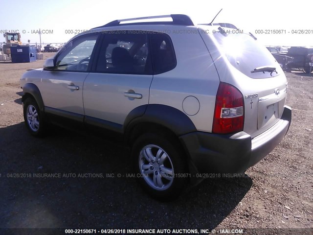 KM8JN12D96U333788 - 2006 HYUNDAI TUCSON GLS/LIMITED BEIGE photo 3