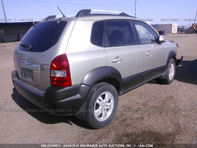 KM8JN12D96U333788 - 2006 HYUNDAI TUCSON GLS/LIMITED BEIGE photo 4