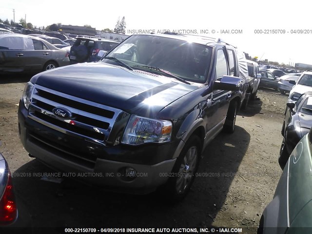 1FMJK1J59DEF07868 - 2013 FORD EXPEDITION EL XLT/EL KING RANCH BLUE photo 2