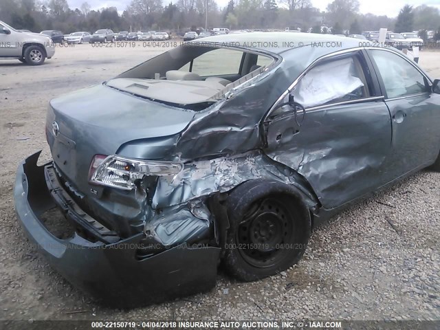 4T1BE46K07U569326 - 2007 TOYOTA CAMRY NEW GENERAT CE/LE/XLE/SE GREEN photo 6
