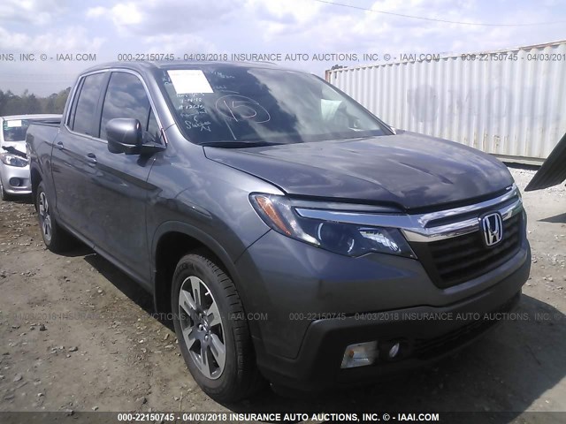 5FPYK2F61JB000832 - 2018 HONDA RIDGELINE RTL GRAY photo 1