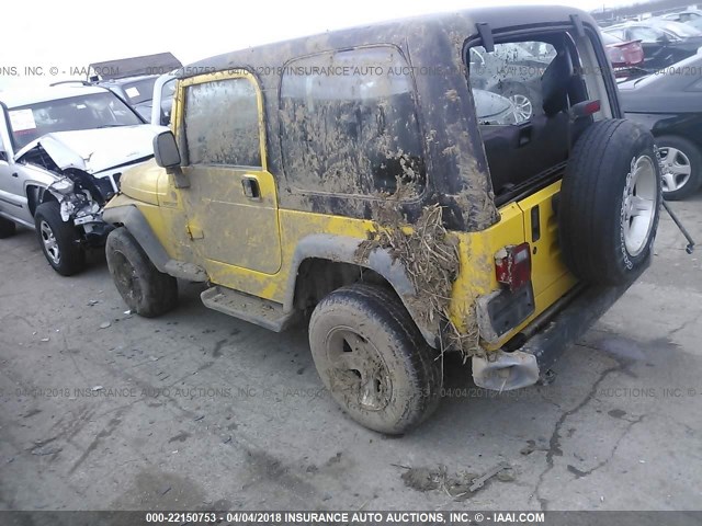 1J4FA49S14P771965 - 2004 JEEP WRANGLER / TJ SPORT YELLOW photo 3