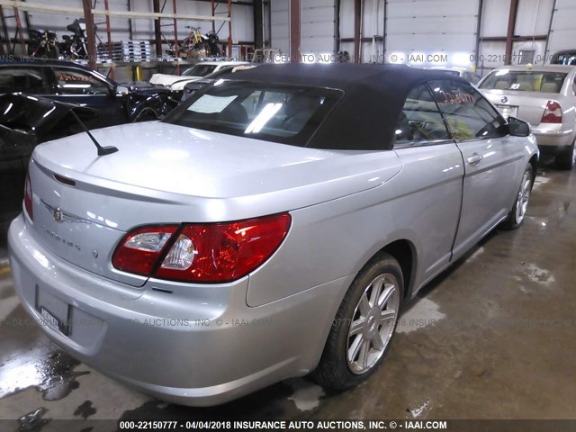 1C3LC55R38N128969 - 2008 CHRYSLER SEBRING TOURING SILVER photo 4