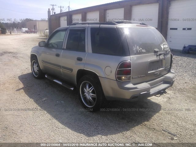 1GNDT13S822119215 - 2002 CHEVROLET TRAILBLAZER  GRAY photo 3